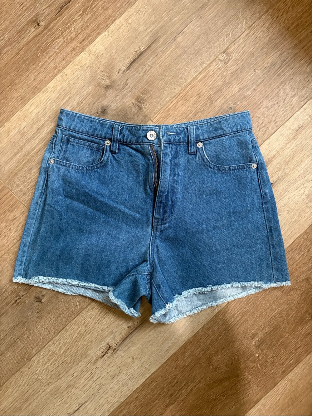 Brixton Classic High-Rise Denim Shorts - Blue